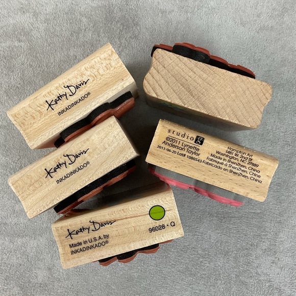 Flower power vintage & Y2K rubber floral stamps - Picture 2 of 5